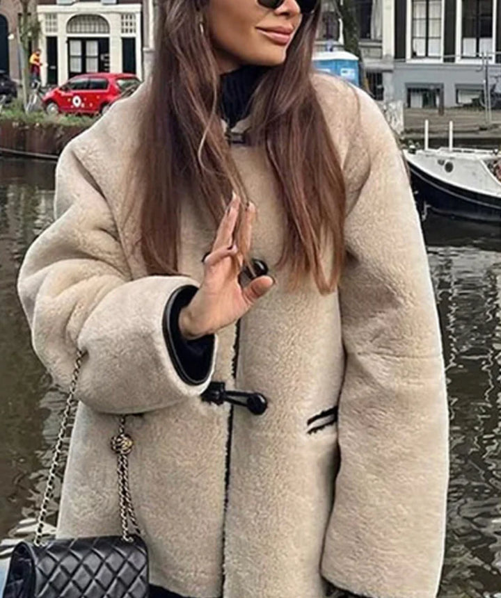 Elvara - Fluffy Long Coat With Pockets