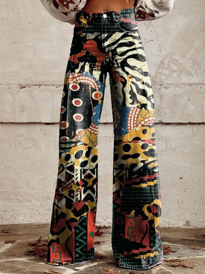 Sandra | Eclectic Art Wide-Leg Pants