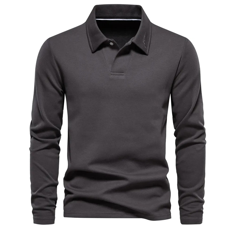 TONY™ | Long-Sleeve Polo Shirt for Autumn