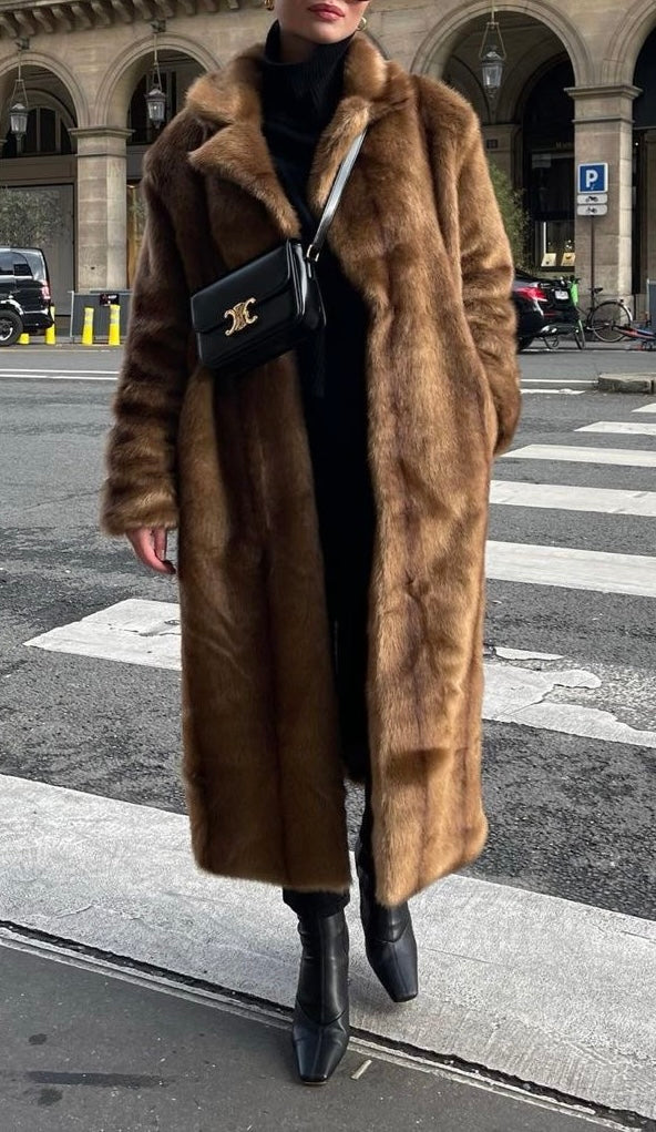 Belmont |Glamour Luxe Faux Fur Coat