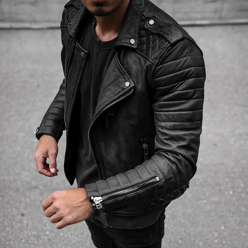 Rocky | Men's Notch Collar Leather Jacket