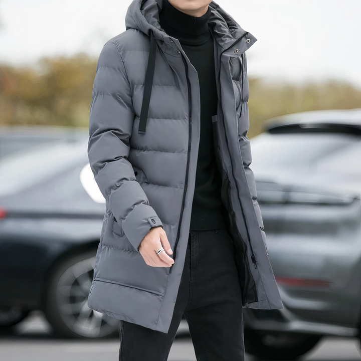 ModeBecker - Casual Padded Men's Coat with Hood