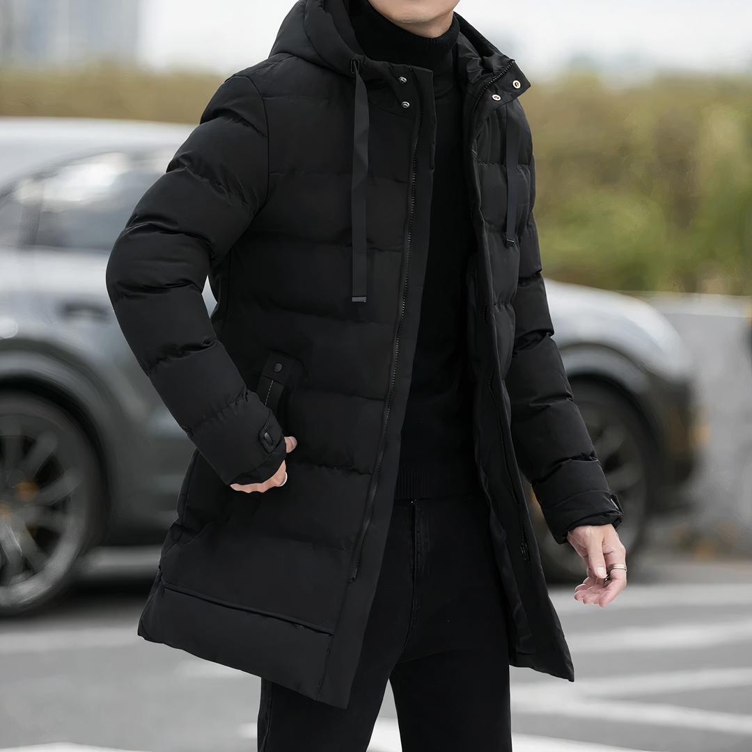 ModeBecker - Casual Padded Men's Coat with Hood