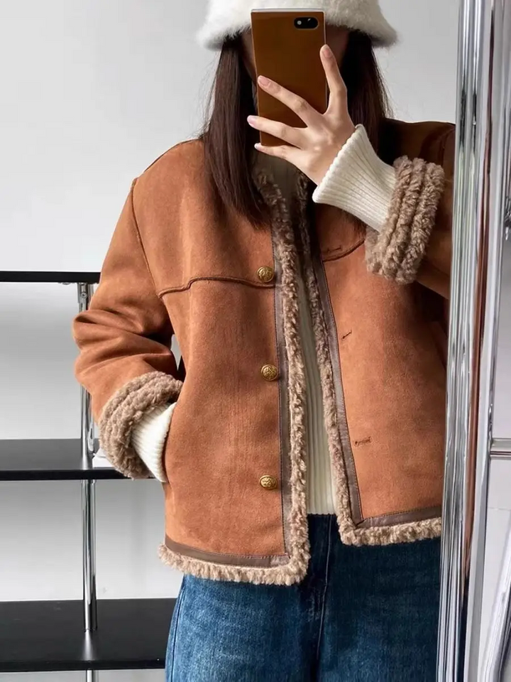 Jillian | Vintage Suede Style Jacket