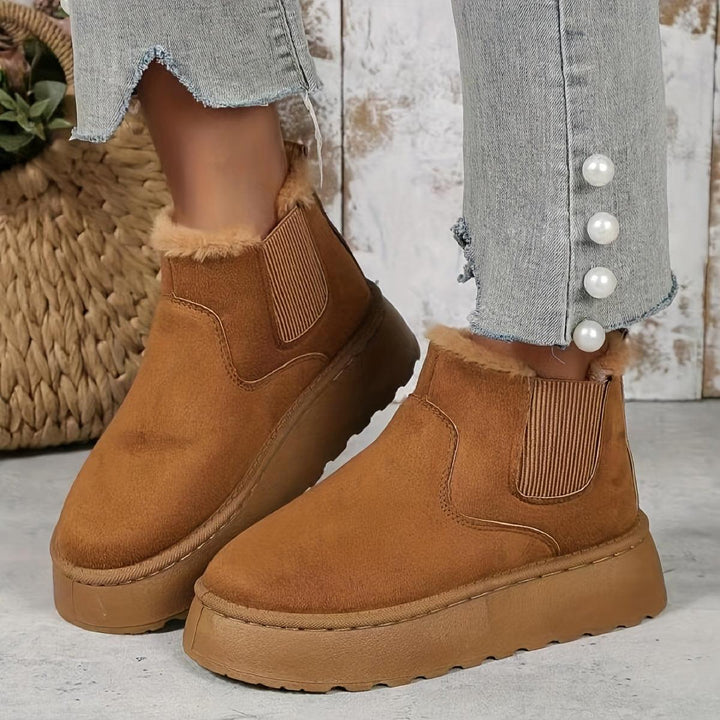 Zoe | Plush Lined Platform Boots – Cozy & Stylish Footwear for Fall