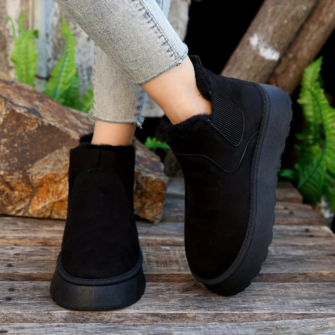 Zoe | Plush Lined Platform Boots – Cozy & Stylish Footwear for Fall