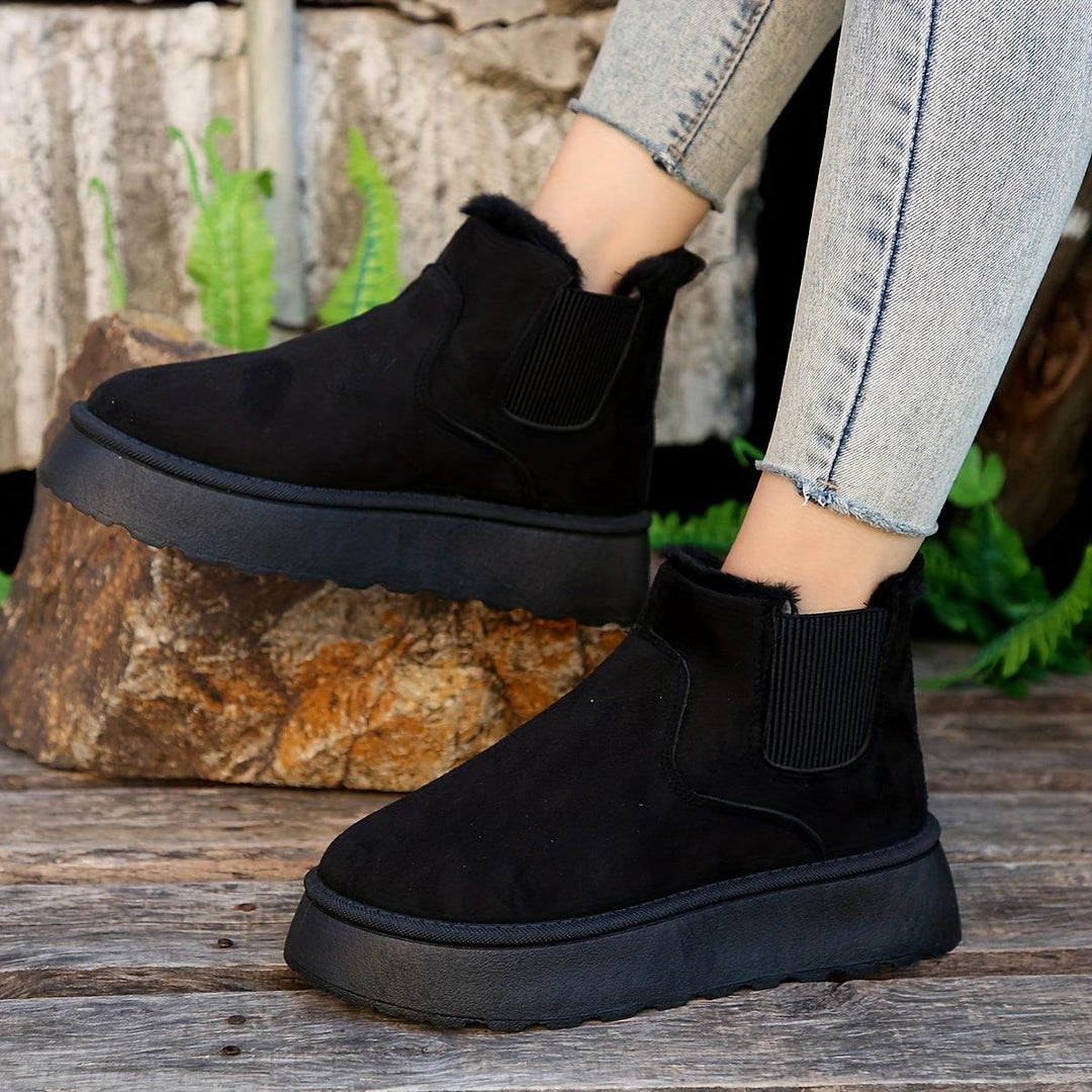 Zoe | Plush Lined Platform Boots – Cozy & Stylish Footwear for Fall